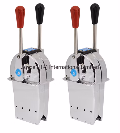 Alliage de Zin/acier inoxydable Type Taiwan commande de moteur marin double/simple, levier de commande marine